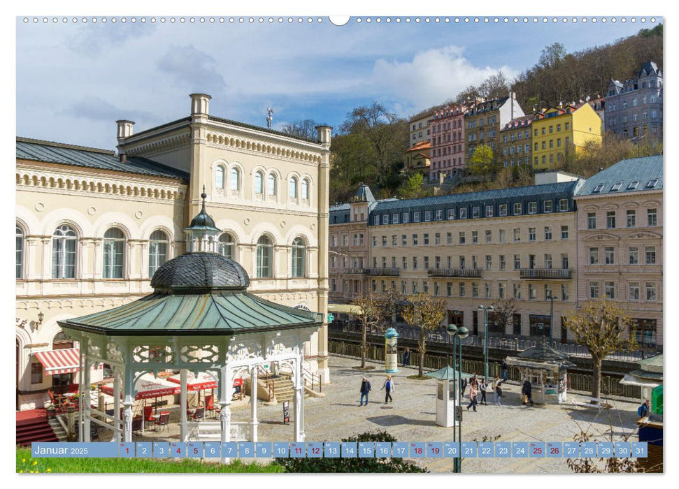 Karlovy Vary - Stadt der heilenden Quellen (CALVENDO Wandkalender 2025)