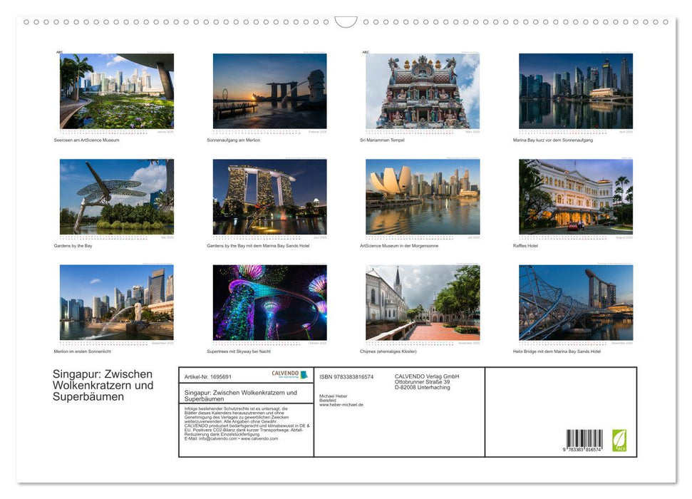 Singapur: Zwischen Wolkenkratzern und Superbäumen (CALVENDO Wandkalender 2025)