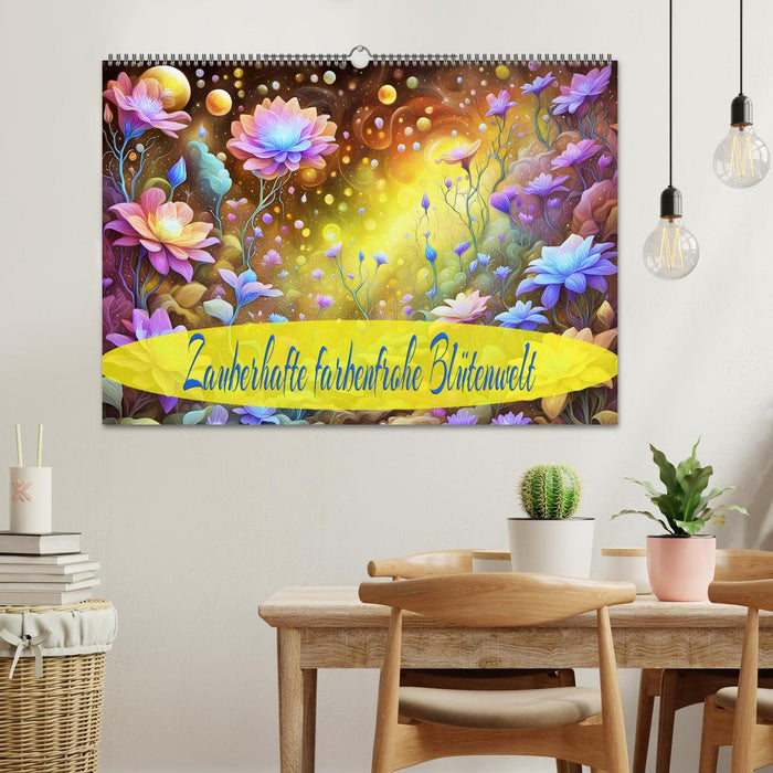 Zauberhafte farbenfrohe Blütenwelt (CALVENDO Wandkalender 2025)