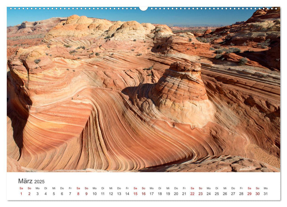 Paria Canyon - The Wave Naturwunder (CALVENDO Premium Wandkalender 2025)