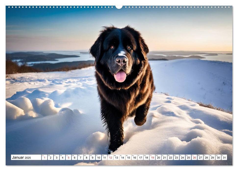 Neufundländer - Liebenswerte Bären (CALVENDO Premium Wandkalender 2025)