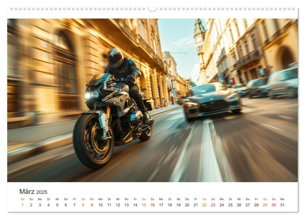 Motorrad tolle Momente (CALVENDO Premium Wandkalender 2025)