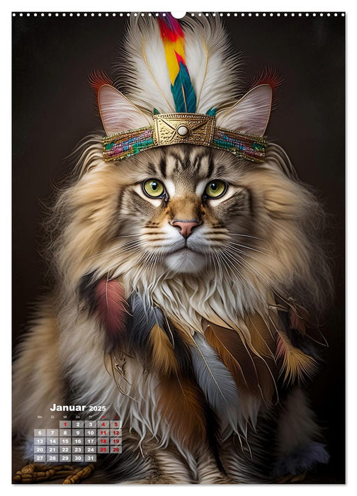 Inka Katzen - Katzen sind die wahren Herrscher (CALVENDO Wandkalender 2025)