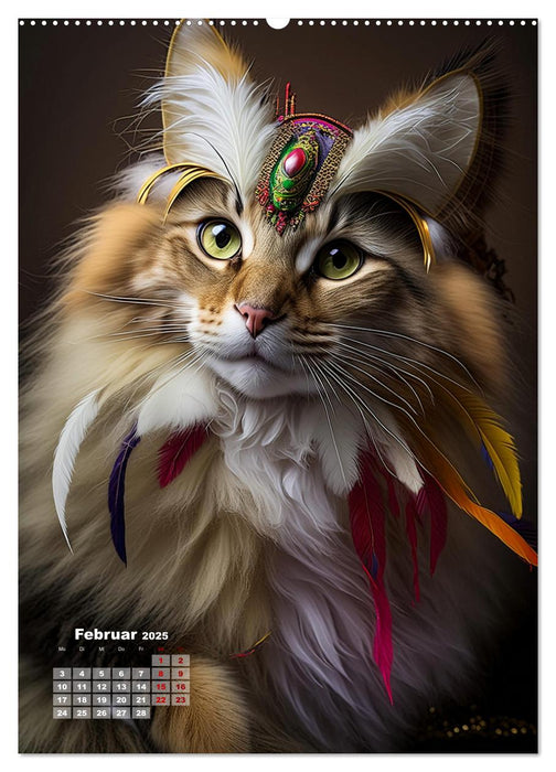 Inka Katzen - Katzen sind die wahren Herrscher (CALVENDO Premium Wandkalender 2025)