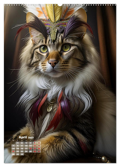 Inka Katzen - Katzen sind die wahren Herrscher (CALVENDO Premium Wandkalender 2025)