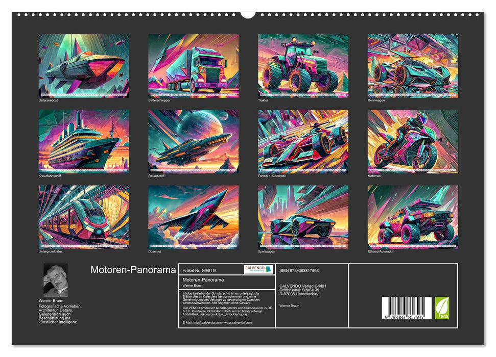 Motoren-Panorama (CALVENDO Premium Wandkalender 2025)
