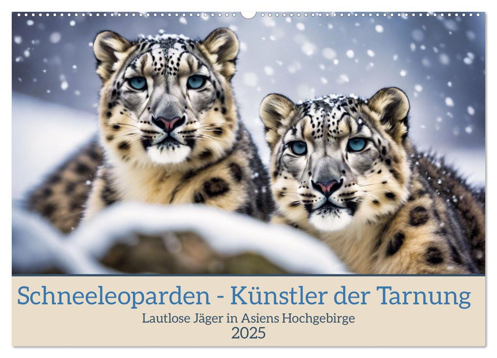 Schneeleoparden - Meister der Tarnung (CALVENDO Wandkalender 2025)