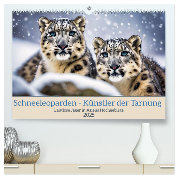 Schneeleoparden - Meister der Tarnung (CALVENDO Premium Wandkalender 2025)