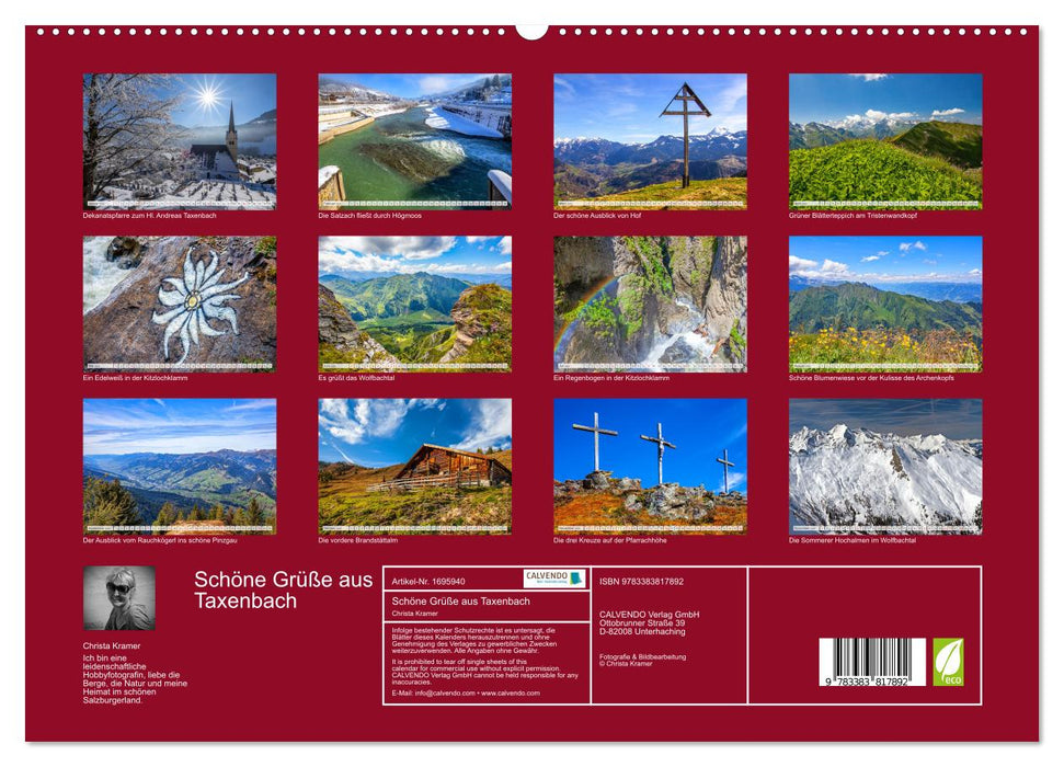 Schöne Grüße aus Taxenbach (CALVENDO Premium Wandkalender 2025)