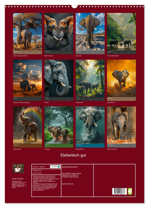 Elefantisch gut (CALVENDO Wandkalender 2025)