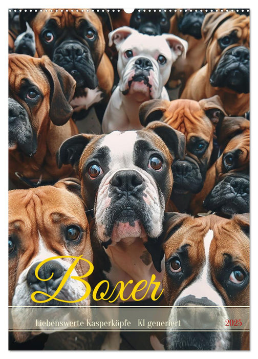 Boxer - Liebenswerte Kapserköpfe (CALVENDO Wandkalender 2025)