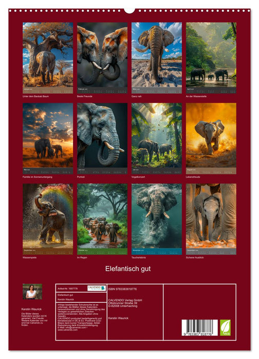 Elefantisch gut (CALVENDO Premium Wandkalender 2025)