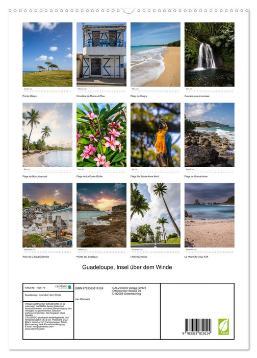 Guadeloupe, Insel über dem Winde (CALVENDO Premium Wandkalender 2025)