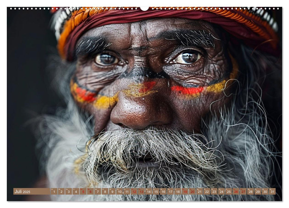 Aborigines - Farben des Outback (CALVENDO Premium Wandkalender 2025)