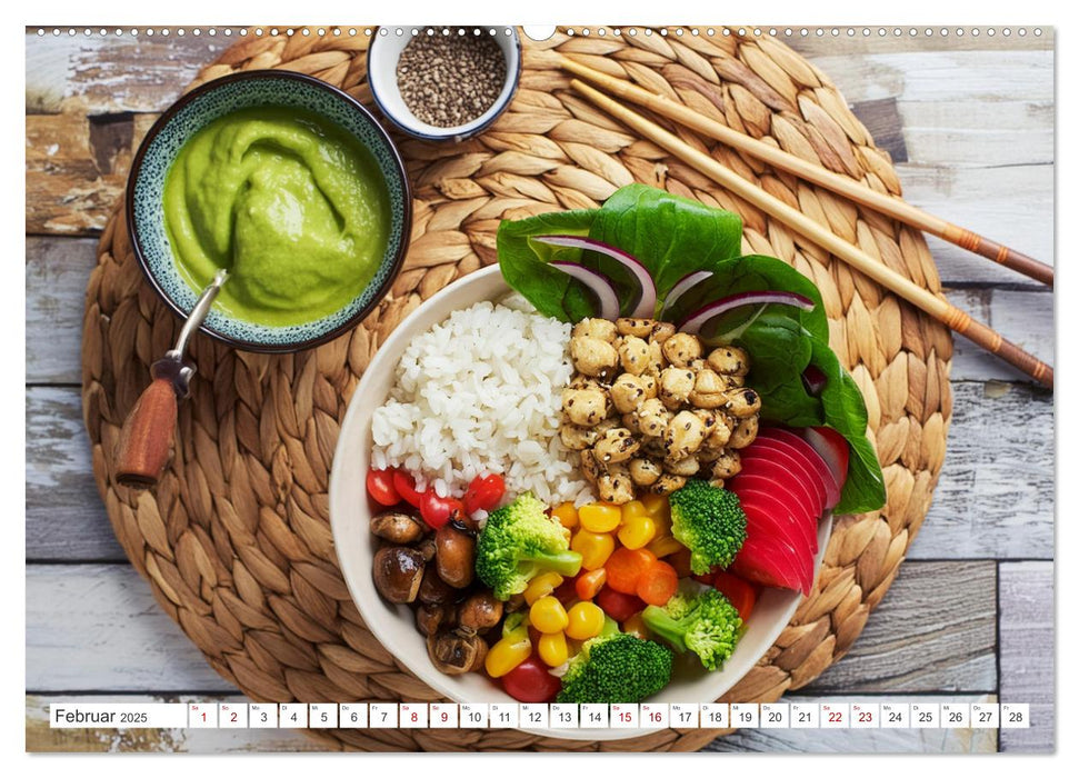 Vegane Bowls - Eine Schüssel voller Geschmack (CALVENDO Wandkalender 2025)