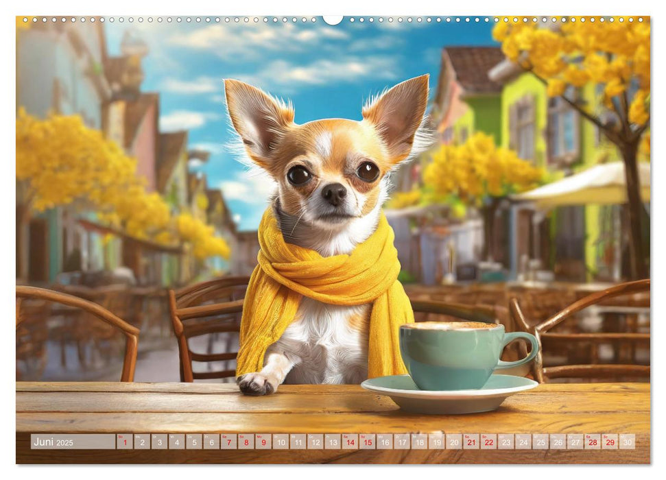 Chillige Chihuahuas - Entspannte Fellnasen genießen das Leben (CALVENDO Wandkalender 2025)