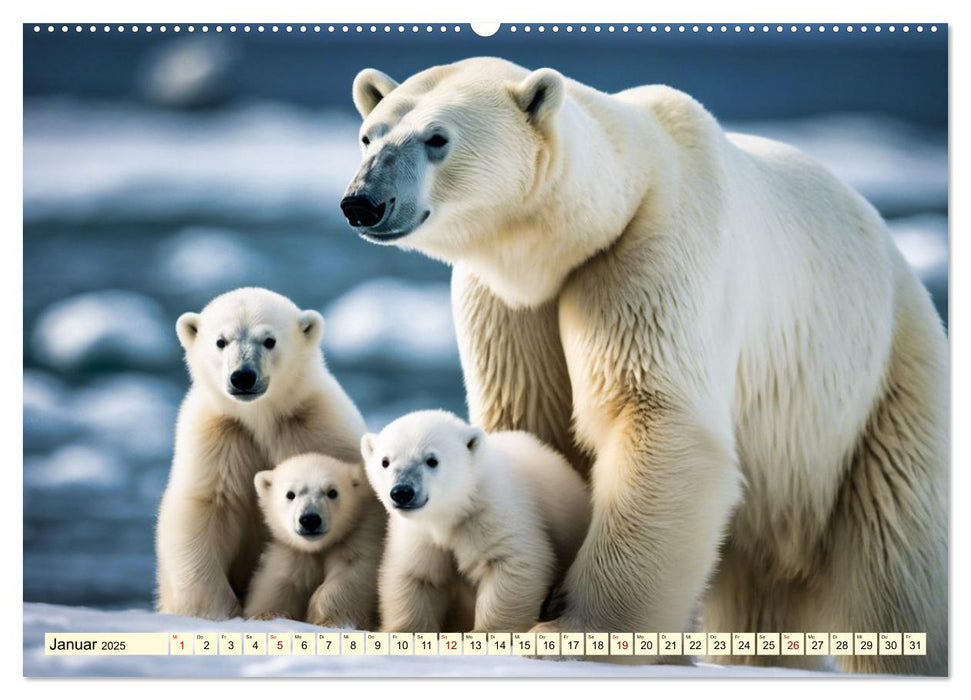 Eisbären im Fokus (CALVENDO Premium Wandkalender 2025)