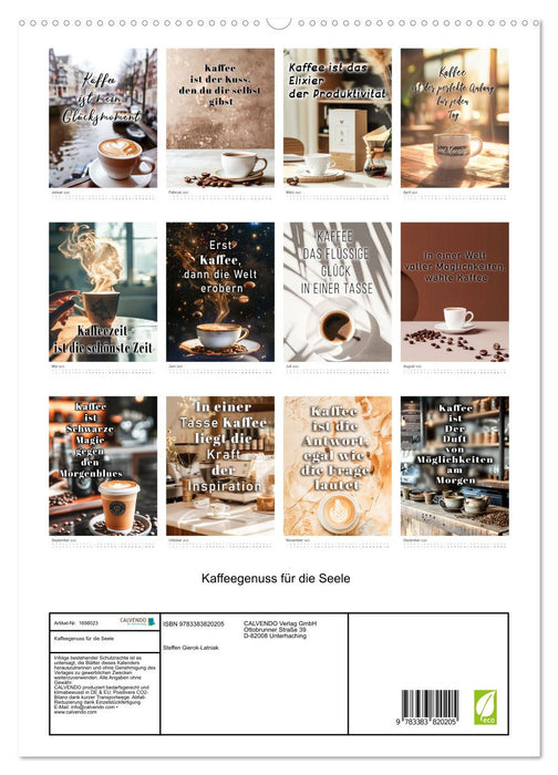 Kaffeegenuss für die Seele (CALVENDO Premium Wandkalender 2025)