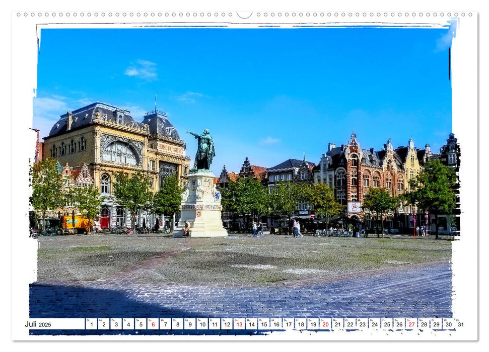 Spaziergang durch Gent (CALVENDO Premium Wandkalender 2025)