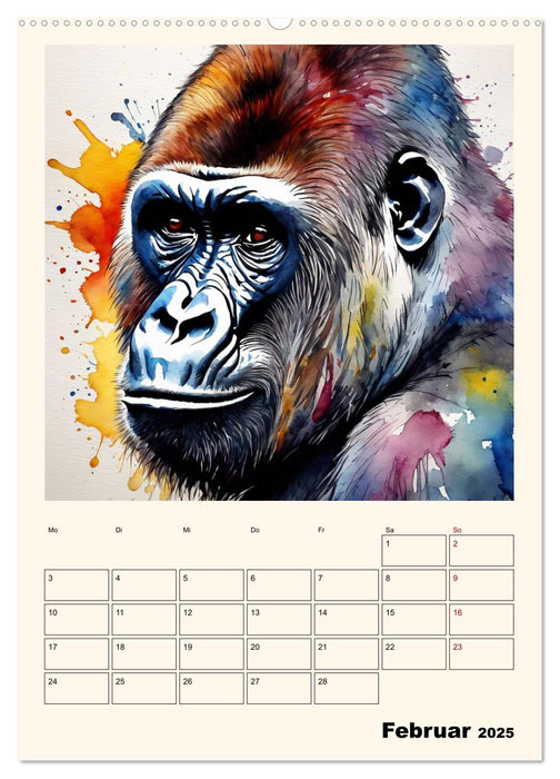 Schimpansen & Gorillas (CALVENDO Premium Wandkalender 2025)