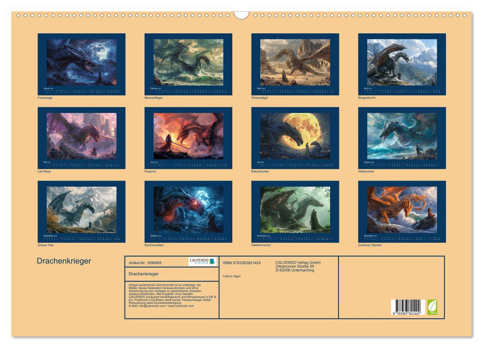 Drachenkrieger (CALVENDO Wandkalender 2025)
