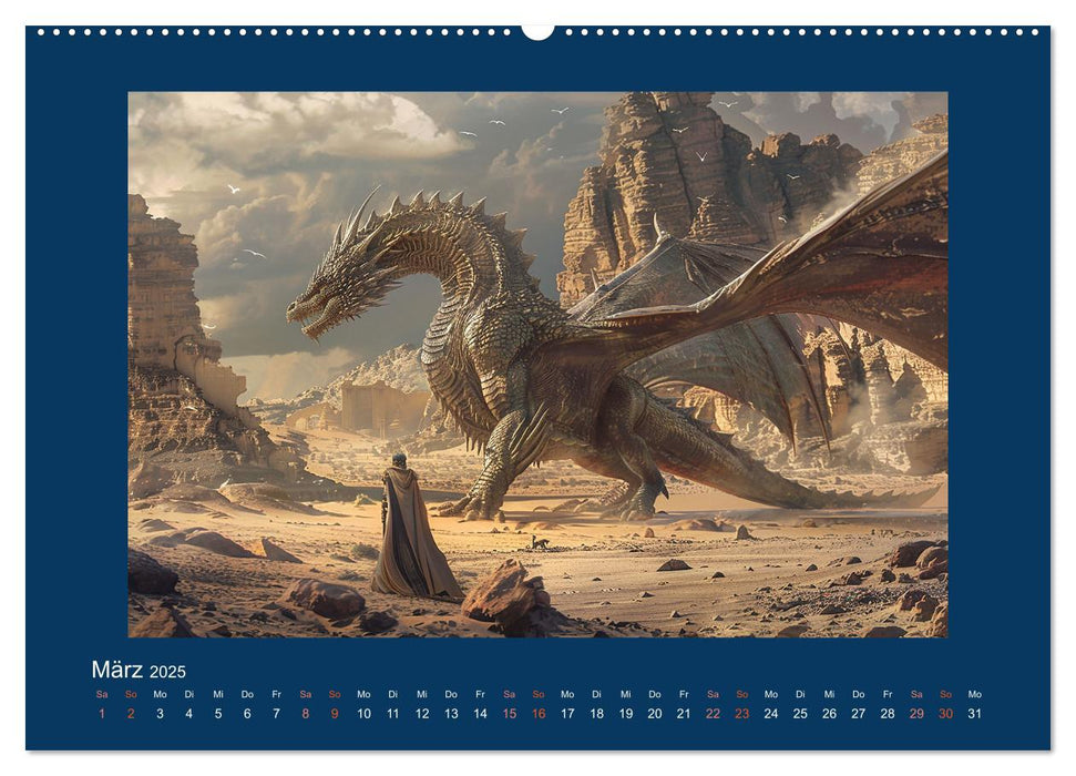 Drachenkrieger (CALVENDO Wandkalender 2025)