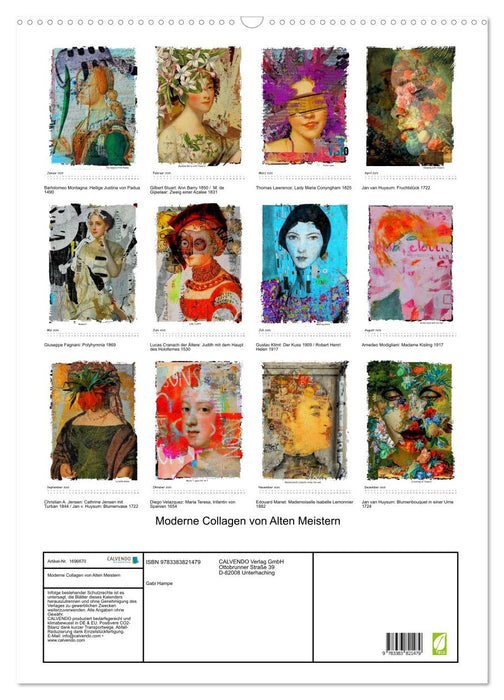 Moderne Collagen von Alten Meistern (CALVENDO Wandkalender 2025)