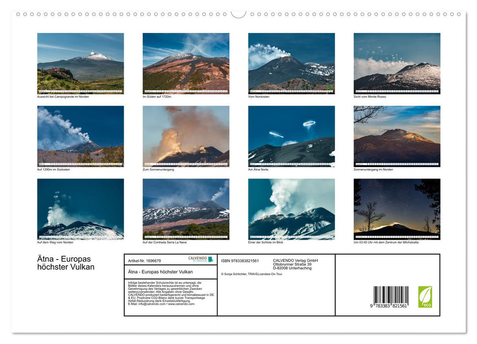Ätna - Europas höchster Vulkan (CALVENDO Premium Wandkalender 2025)