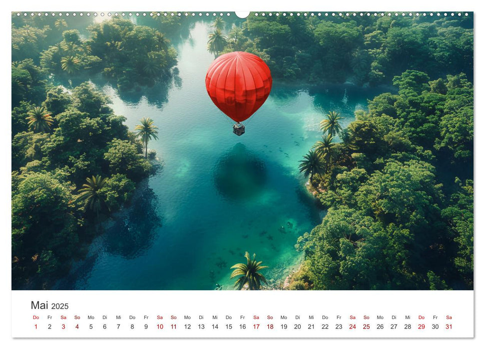Freiheit im Wind - Mit dem Ballon durchs Jahr (CALVENDO Wandkalender 2025)