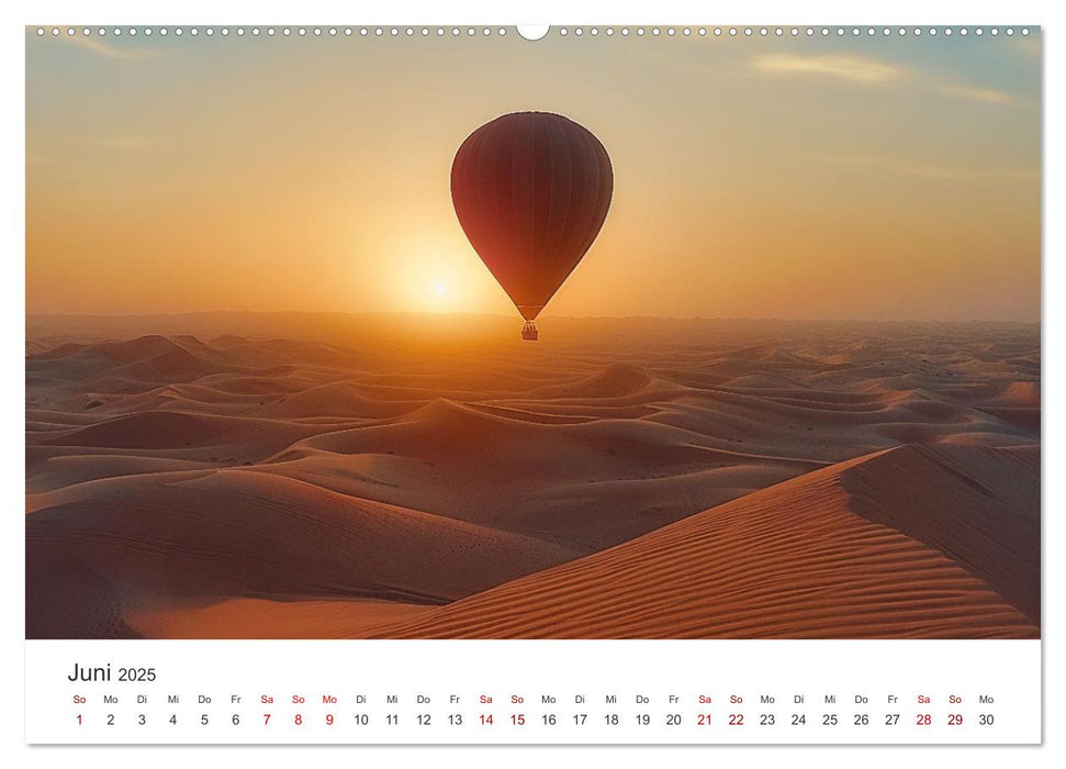 Freiheit im Wind - Mit dem Ballon durchs Jahr (CALVENDO Wandkalender 2025)