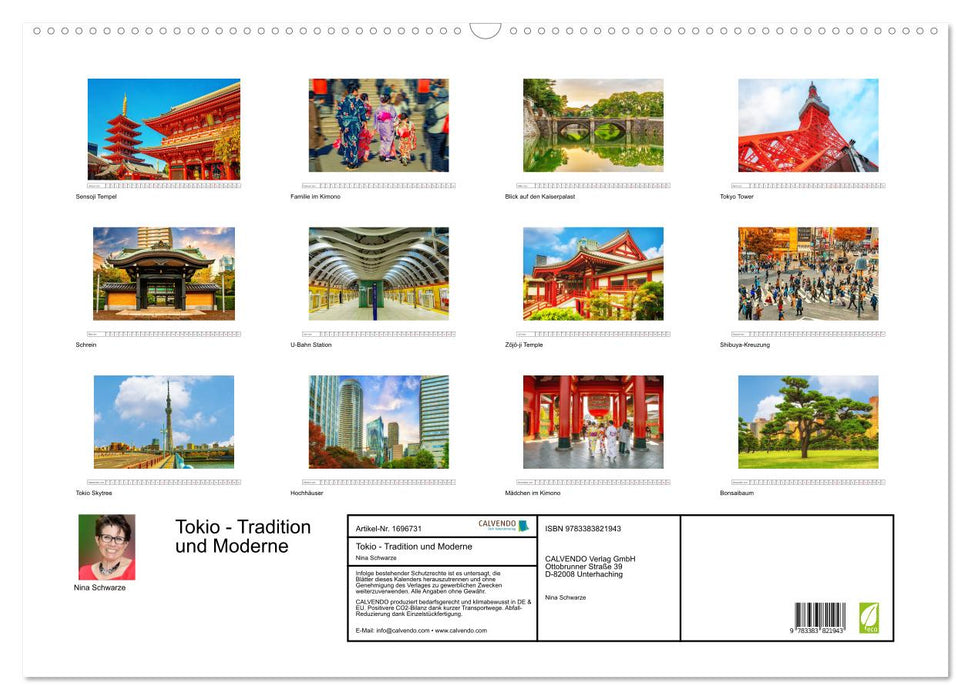 Tokio - Tradition und Moderne (CALVENDO Wandkalender 2025)