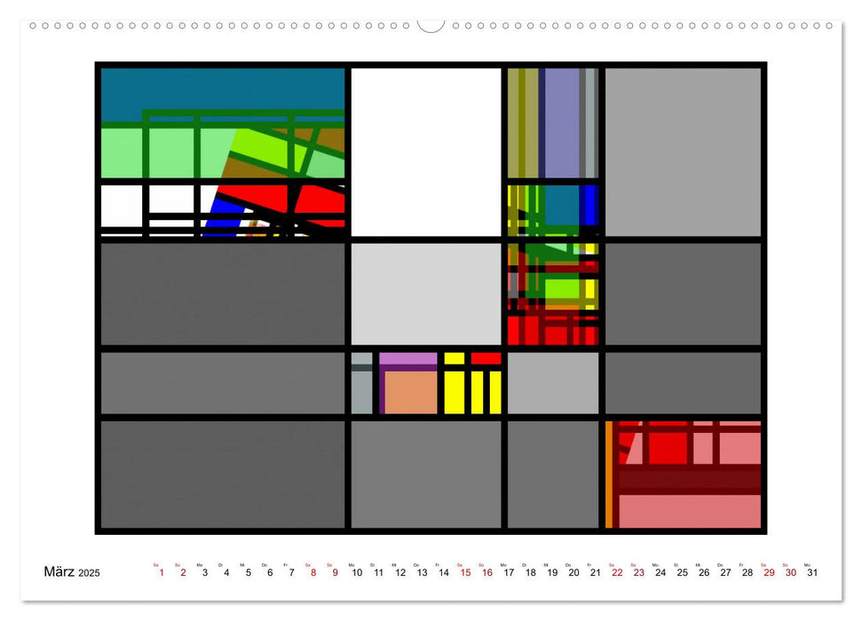 Abstract Variations inspired by Mondrian (CALVENDO Wandkalender 2025)
