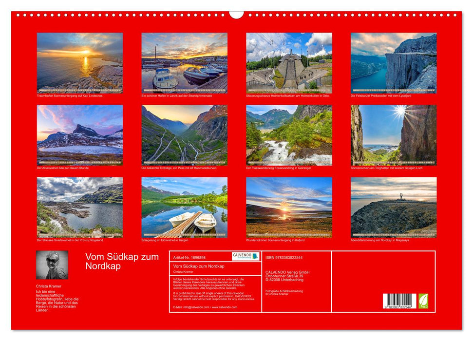 Vom Südkap zum Nordkap (CALVENDO Wandkalender 2025)