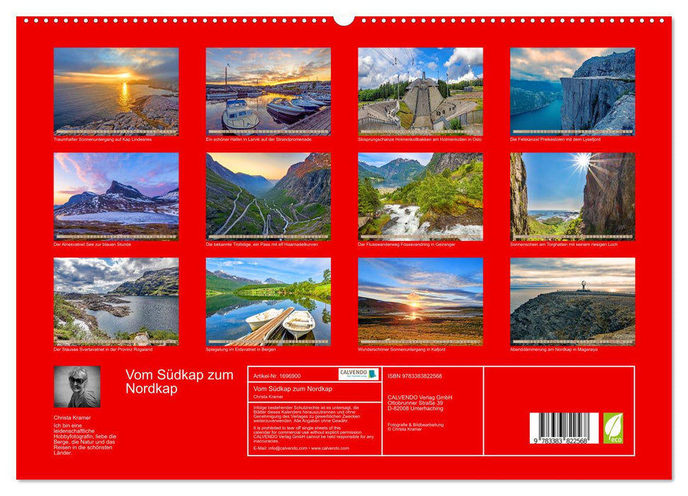 Vom Südkap zum Nordkap (CALVENDO Premium Wandkalender 2025)