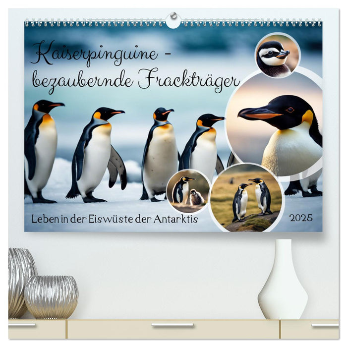Kaiserpinguine - bezaubernde Frackträger (CALVENDO Premium Wandkalender 2025)