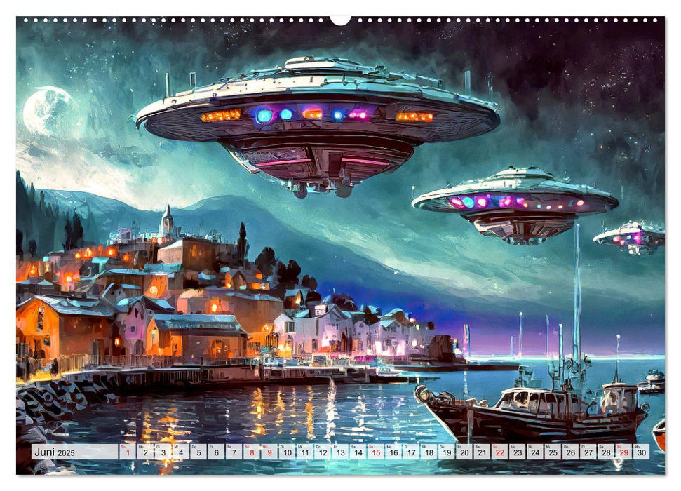 Besuch von einem anderen Stern (CALVENDO Premium Wandkalender 2025)