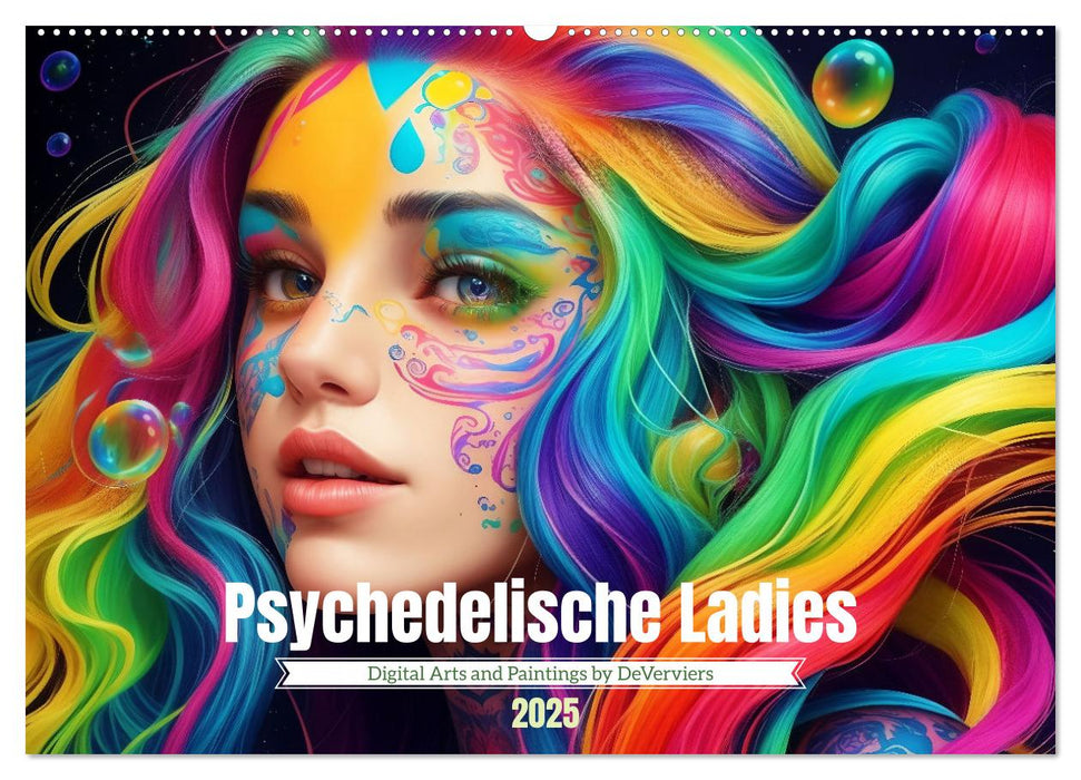 Psychedelische Ladies (CALVENDO Wandkalender 2025)