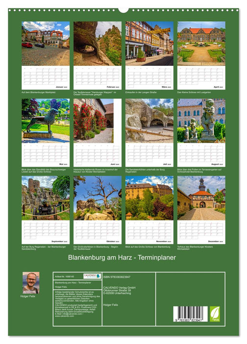 Blankenburg am Harz - Terminplaner (CALVENDO Premium Wandkalender 2025)