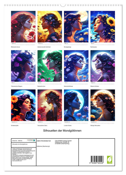 Silhouetten der Mondgöttinnen (CALVENDO Premium Wandkalender 2025)