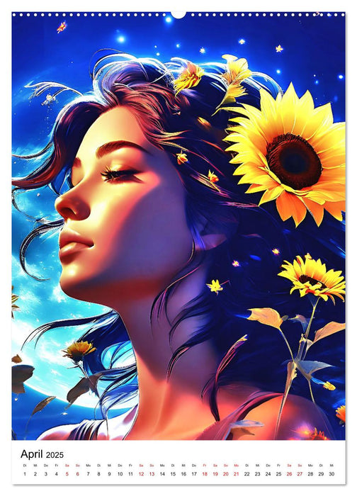 Silhouetten der Mondgöttinnen (CALVENDO Premium Wandkalender 2025)
