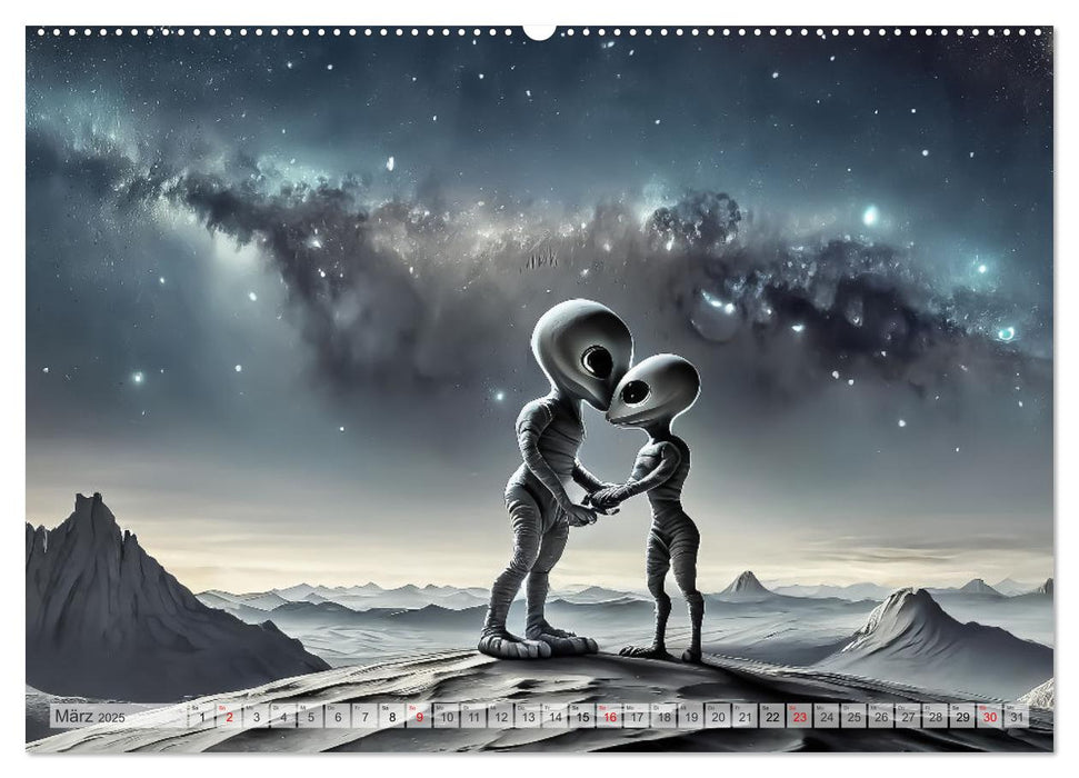 Aliens auf Tour (CALVENDO Premium Wandkalender 2025)