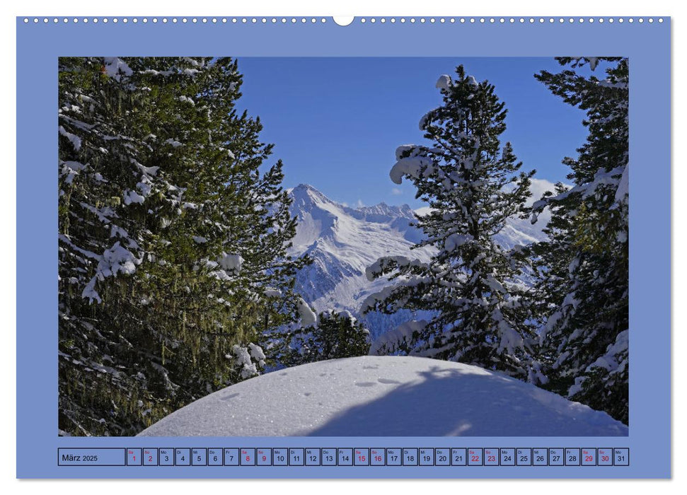 Winterwanderung in den Tuxer Alpen (CALVENDO Premium Wandkalender 2025)