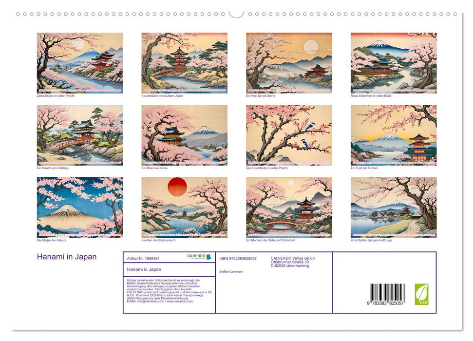 Hanami in Japan (CALVENDO Premium Wandkalender 2025)