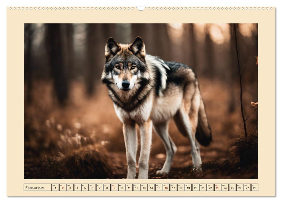 Ein Jahr unter Wölfen (CALVENDO Wandkalender 2025)