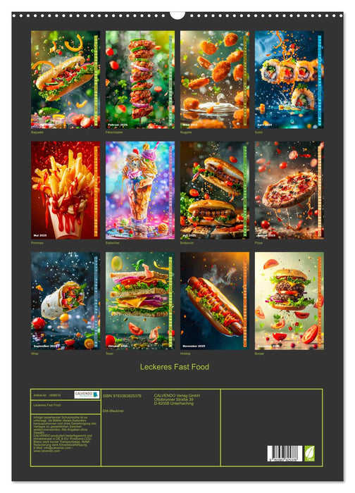 Leckeres Fast Food (CALVENDO Wandkalender 2025)