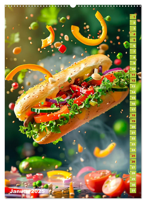Leckeres Fast Food (CALVENDO Wandkalender 2025)