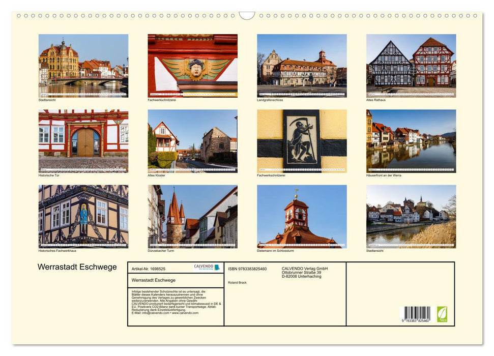 Werrastadt Eschwege (CALVENDO Wandkalender 2025)