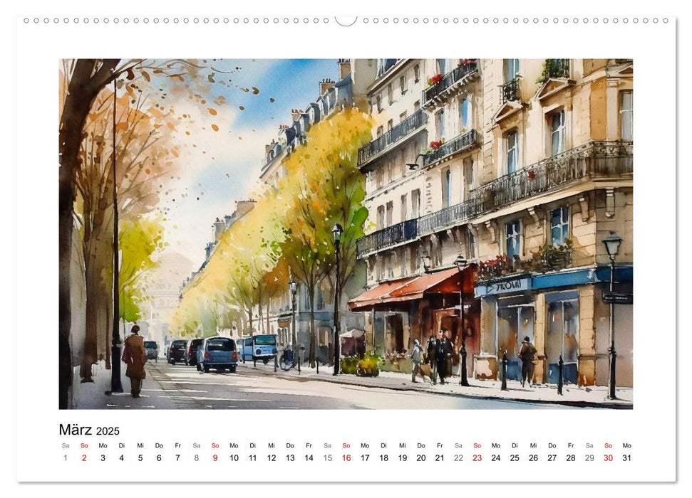 Romantisches Paris (CALVENDO Premium Wandkalender 2025)