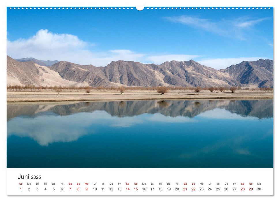 Tibet - Kloster und Landschaft (CALVENDO Wandkalender 2025)