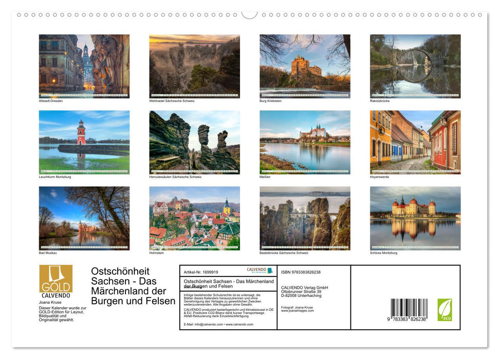 Ostschönheit Sachsen - Das Märchenland der Burgen und Felsen (CALVENDO Premium Wandkalender 2025)